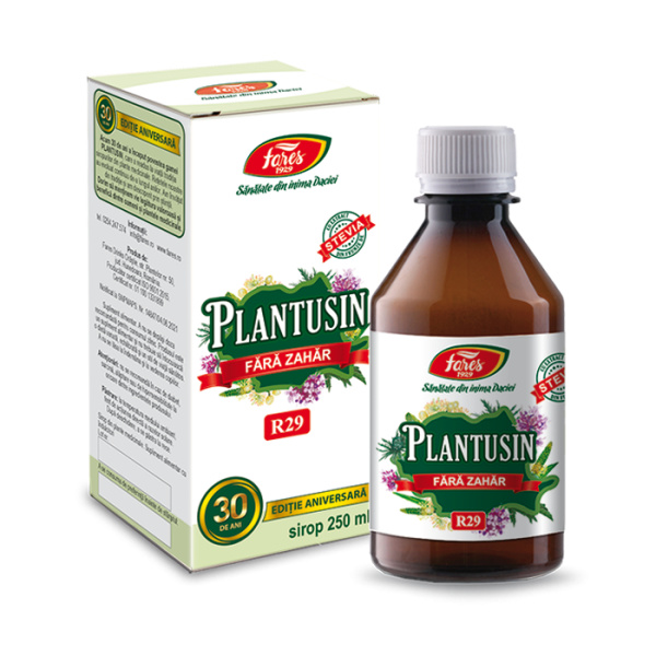 Plantusin fara zahar, R29, sirop de tuse, 250 ml
