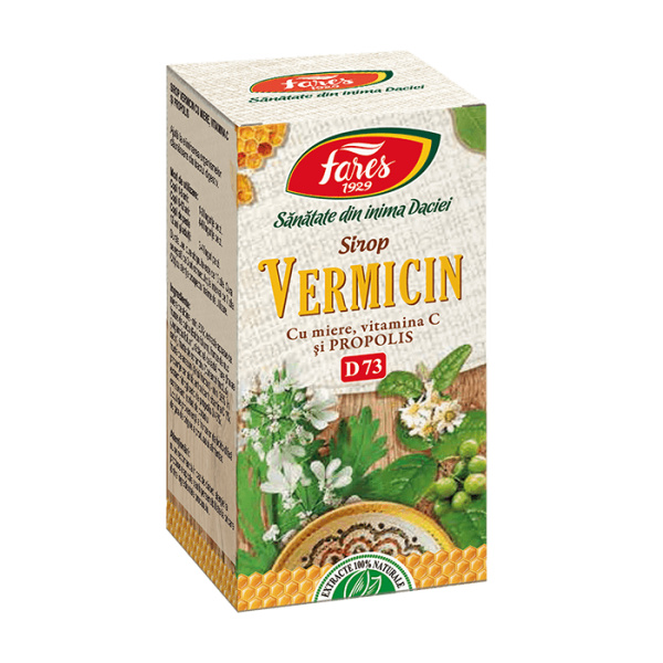 Vermicin cu miere si propolis, D73, sirop, 100 ml